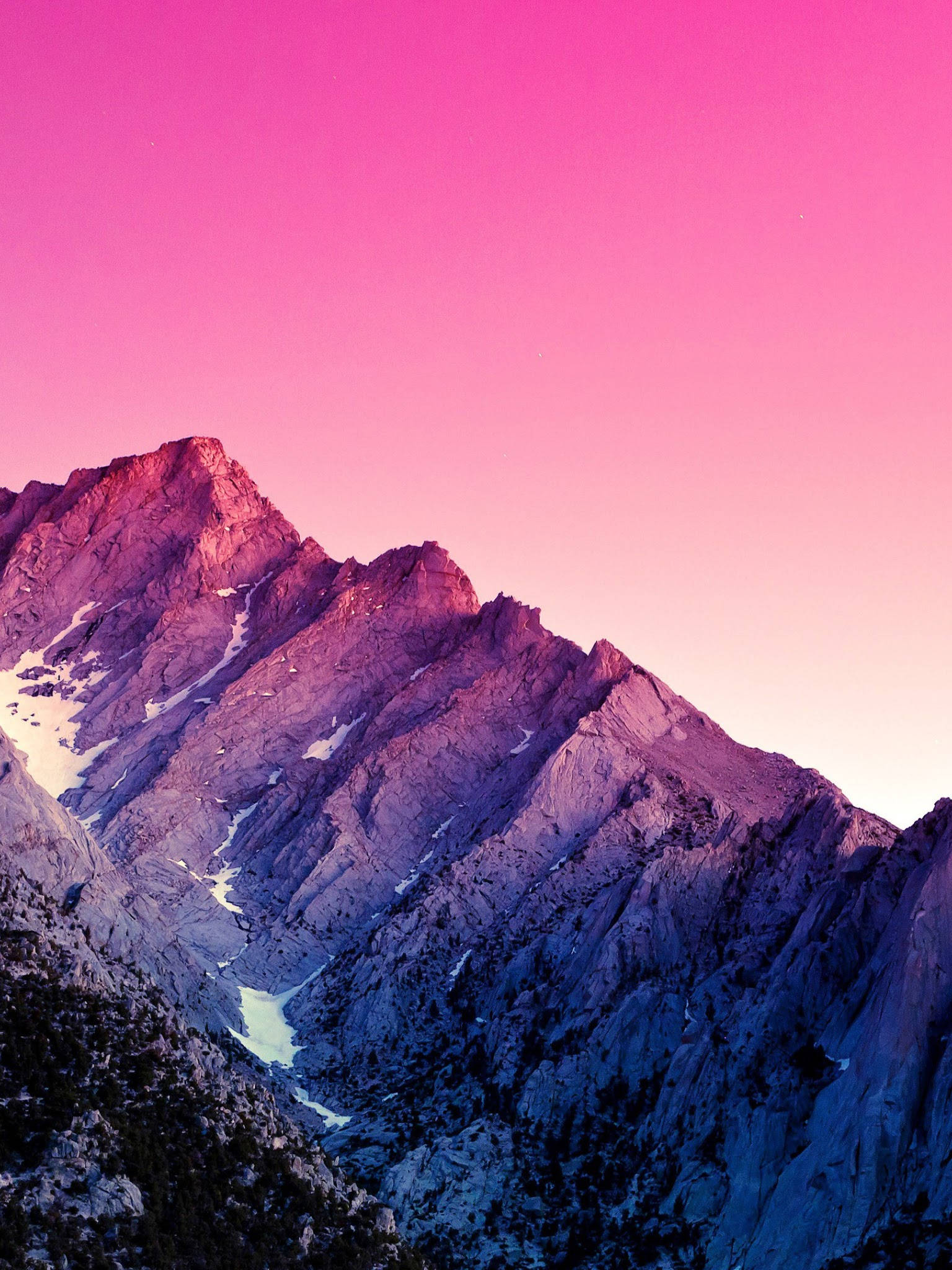 Montañas Estéticas Púrpura Claro Fondos de pantalla