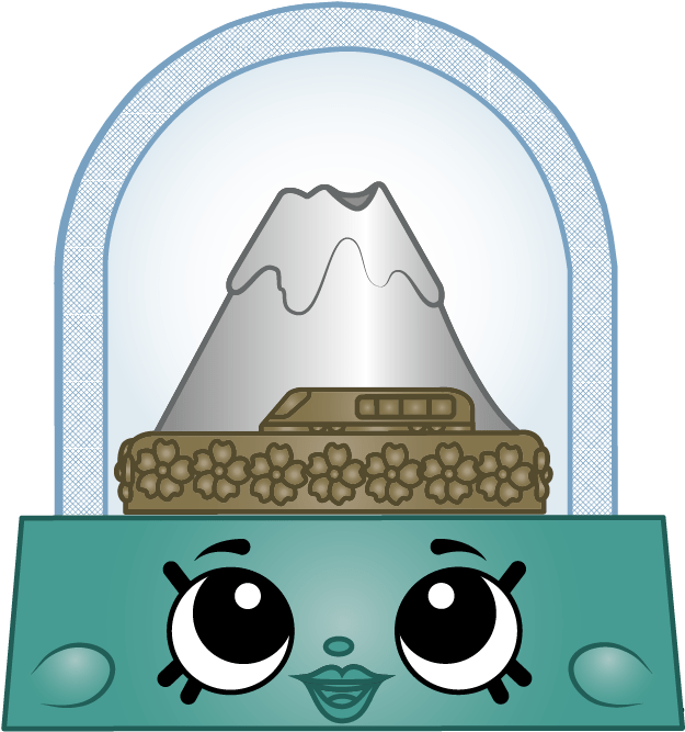 Monte Fuji y personaje sushi adorable Fondos de pantalla