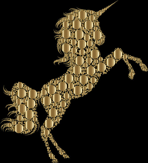 Mosaico de Unicornio Dorado Fondos de pantalla