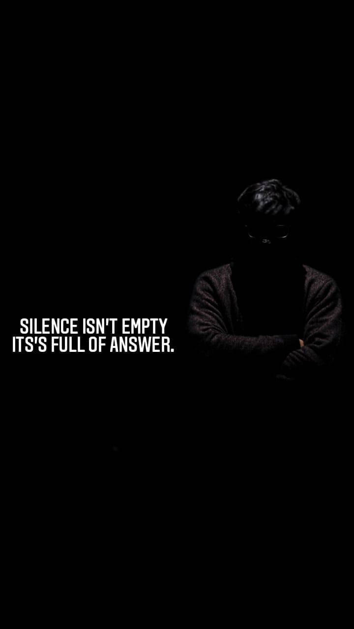Motivación en Silencio Frase Negra Fondos de pantalla
