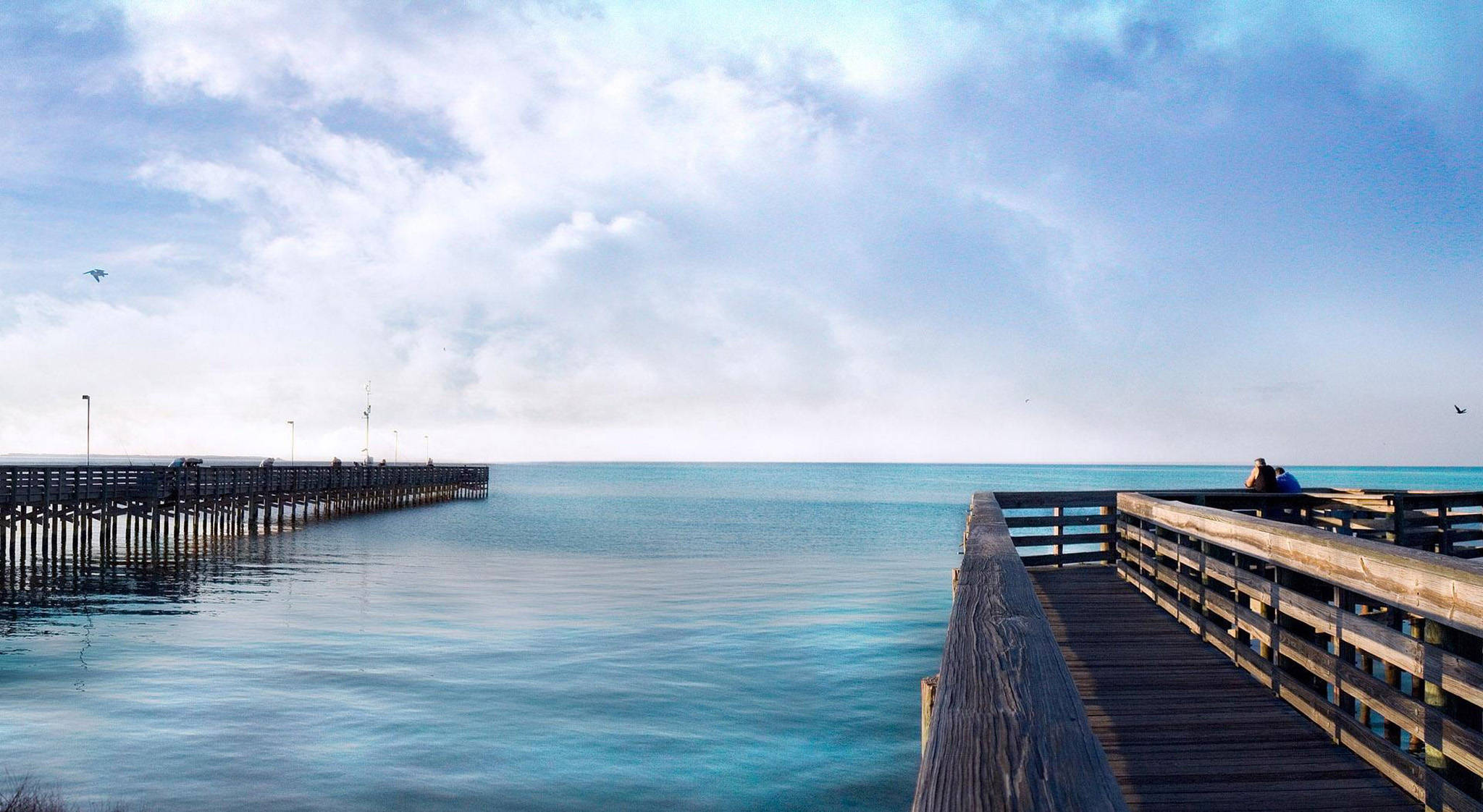 Muelle con vista al océano Fondos de pantalla