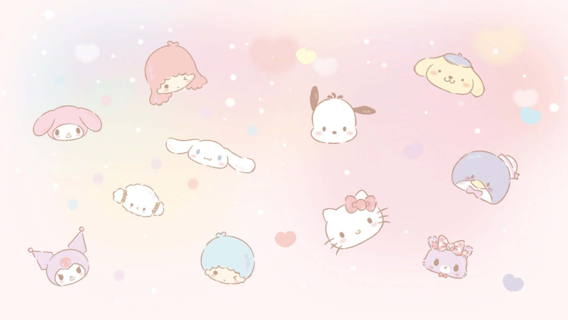 Muestra tu espíritu Sanrio con este divertido y colorido fondo de pantalla Fondos de pantalla