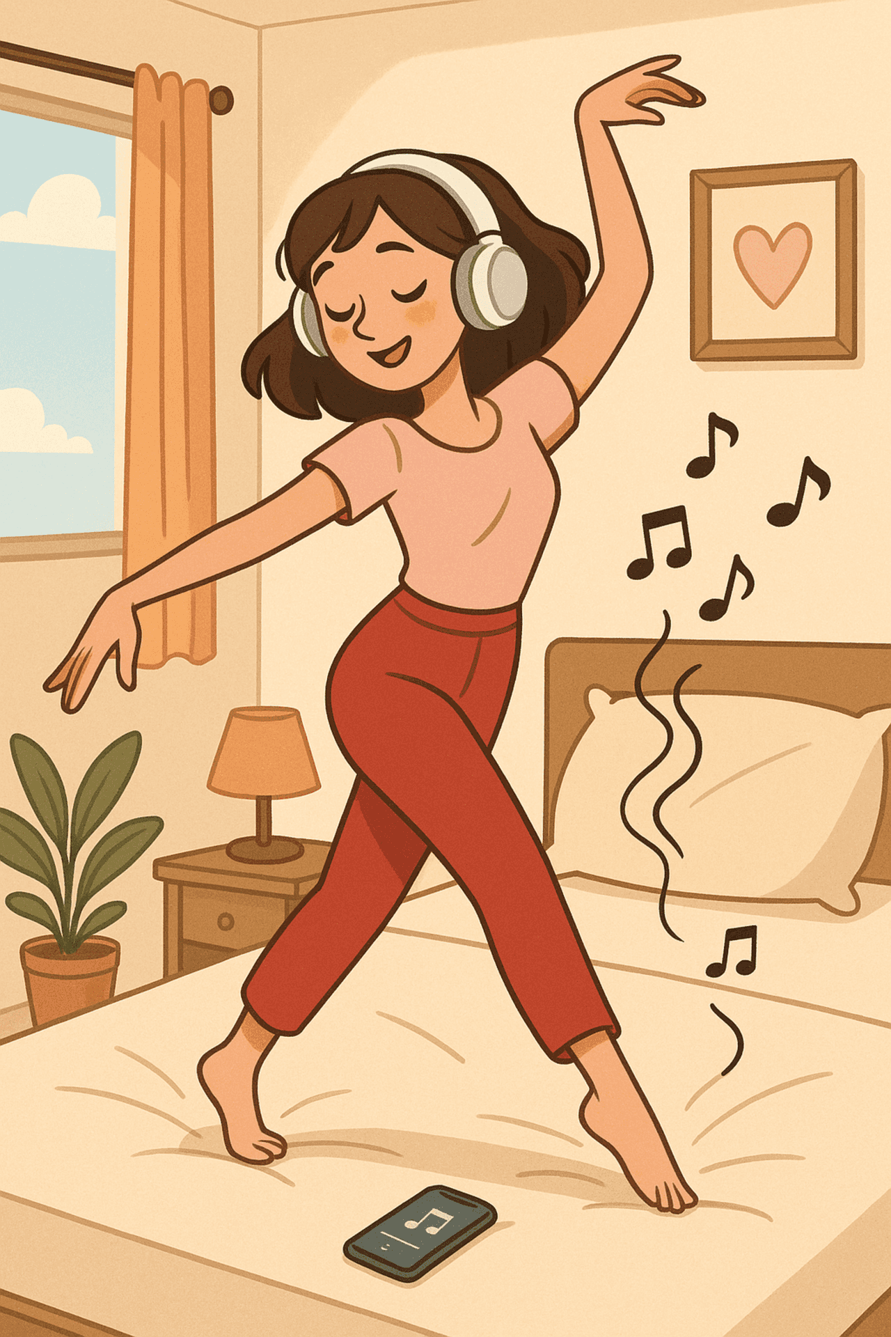 Mujer Bailando al Ritmo de la Música Fondos de pantalla