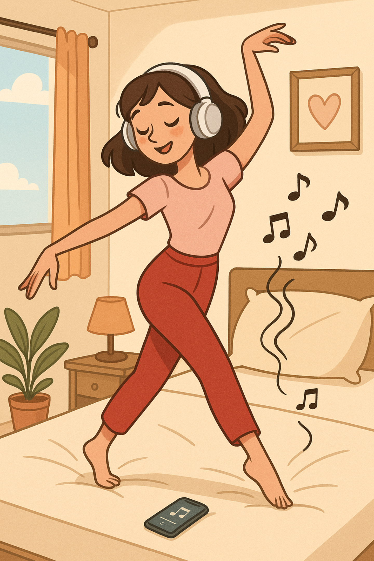 Mujer Bailando al Ritmo de la Música Fondos de pantalla