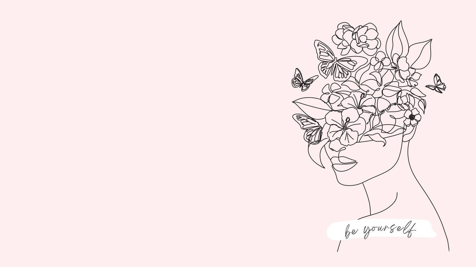 Mujer Tumblr Estética Blanca con Flores en la Cabeza Fondos de pantalla