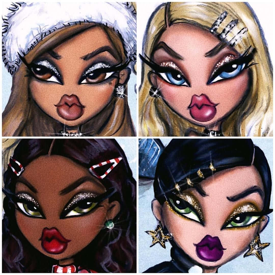 Muñeca Bratz Estética Icónica de las Cuatro Fondos de pantalla