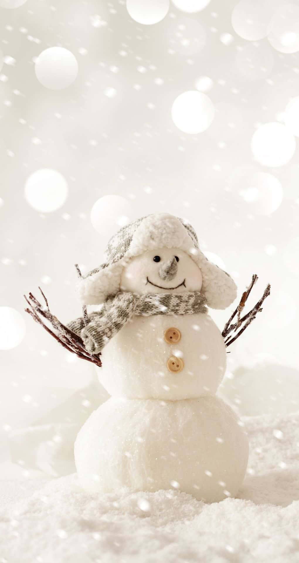 Muñeco de nieve blanco de Navidad para iPhone Fondos de pantalla