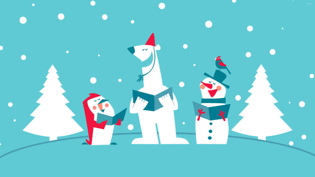 Muñeco de nieve divertido de Navidad Fondos de pantalla