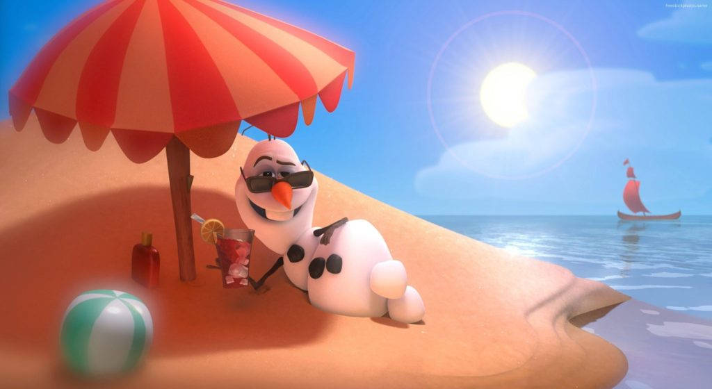 Muñeco de nieve en verano para escritorio Fondos de pantalla