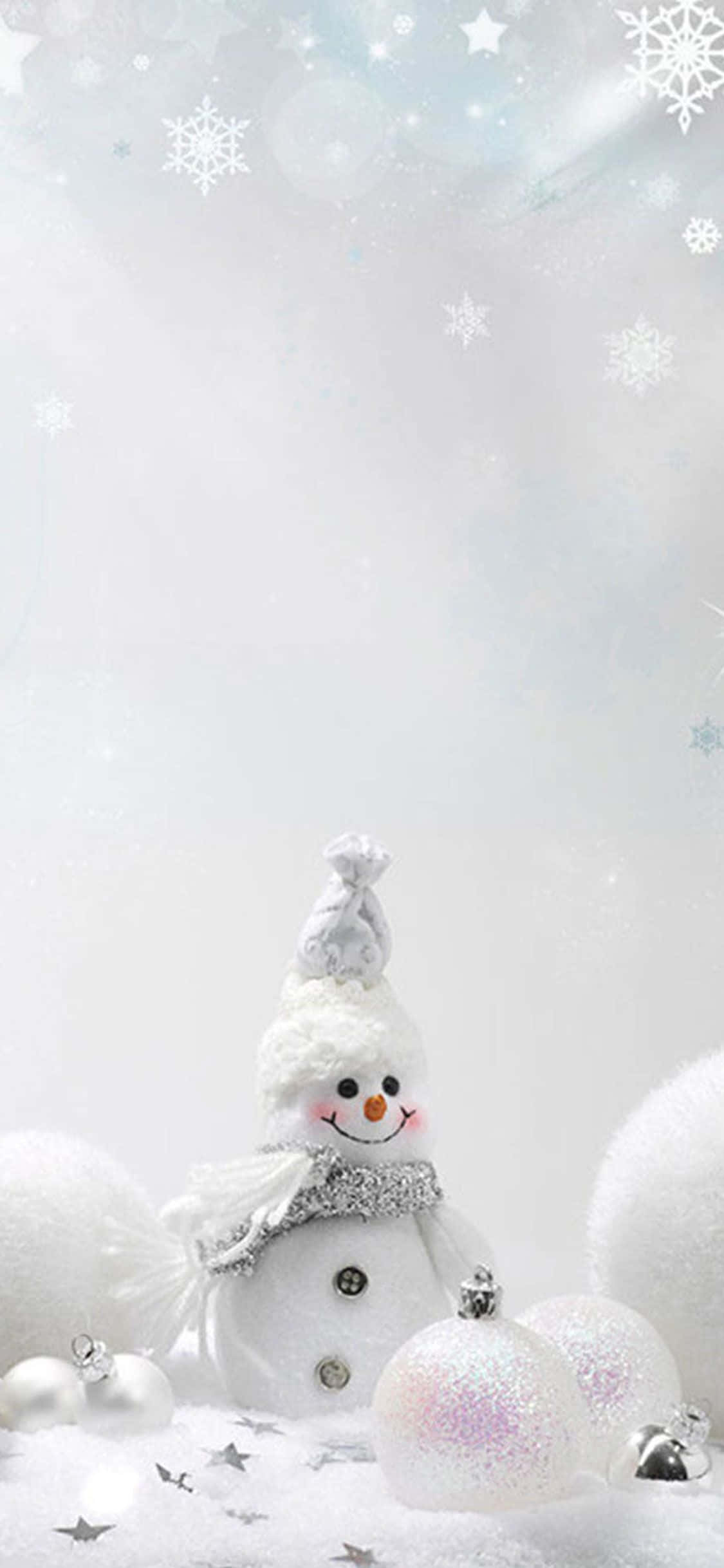 Muñeco de nieve lindo de Navidad blanca Fondos de pantalla