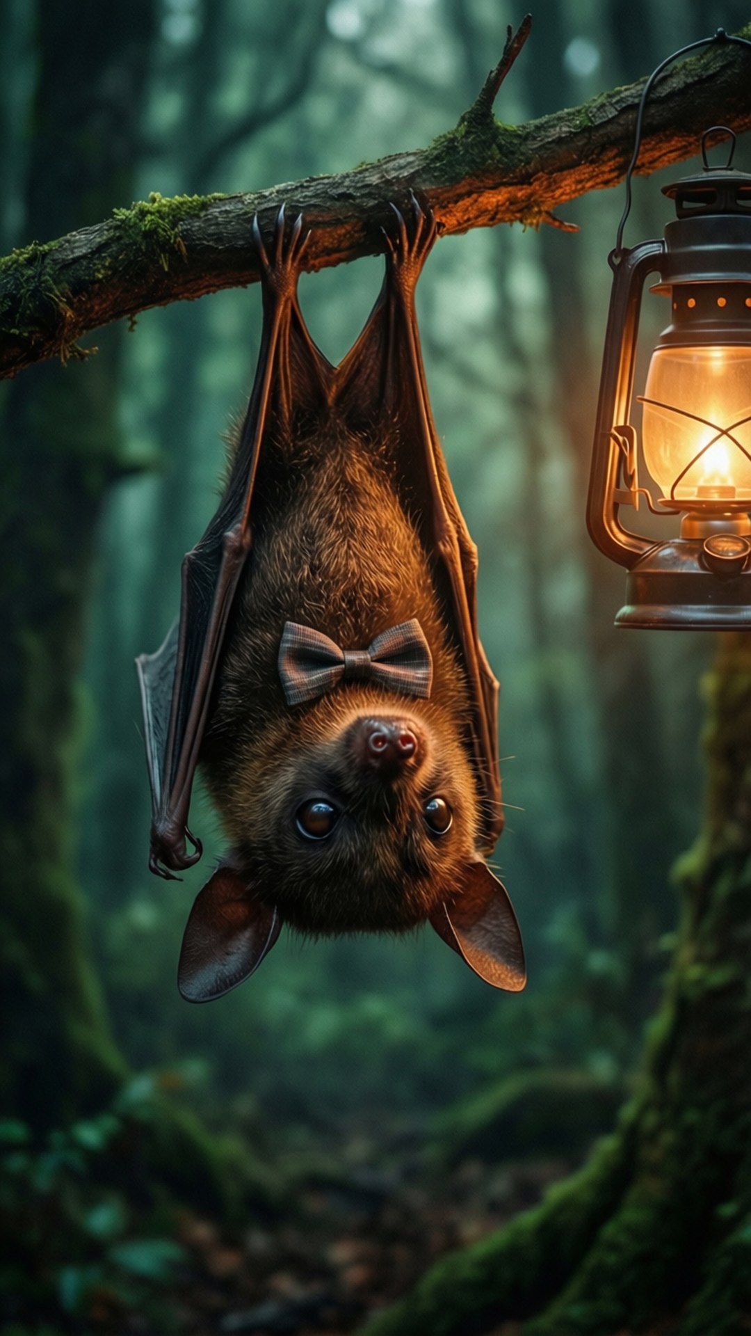Murciélago con Pajarita en la Noche Fondos de pantalla