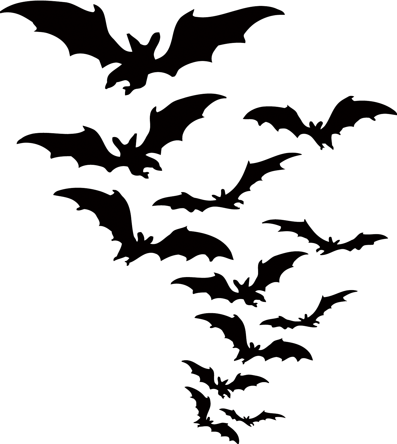 Murciélagos de Halloween en Silueta Contra el Cielo Nocturno Fondos de pantalla