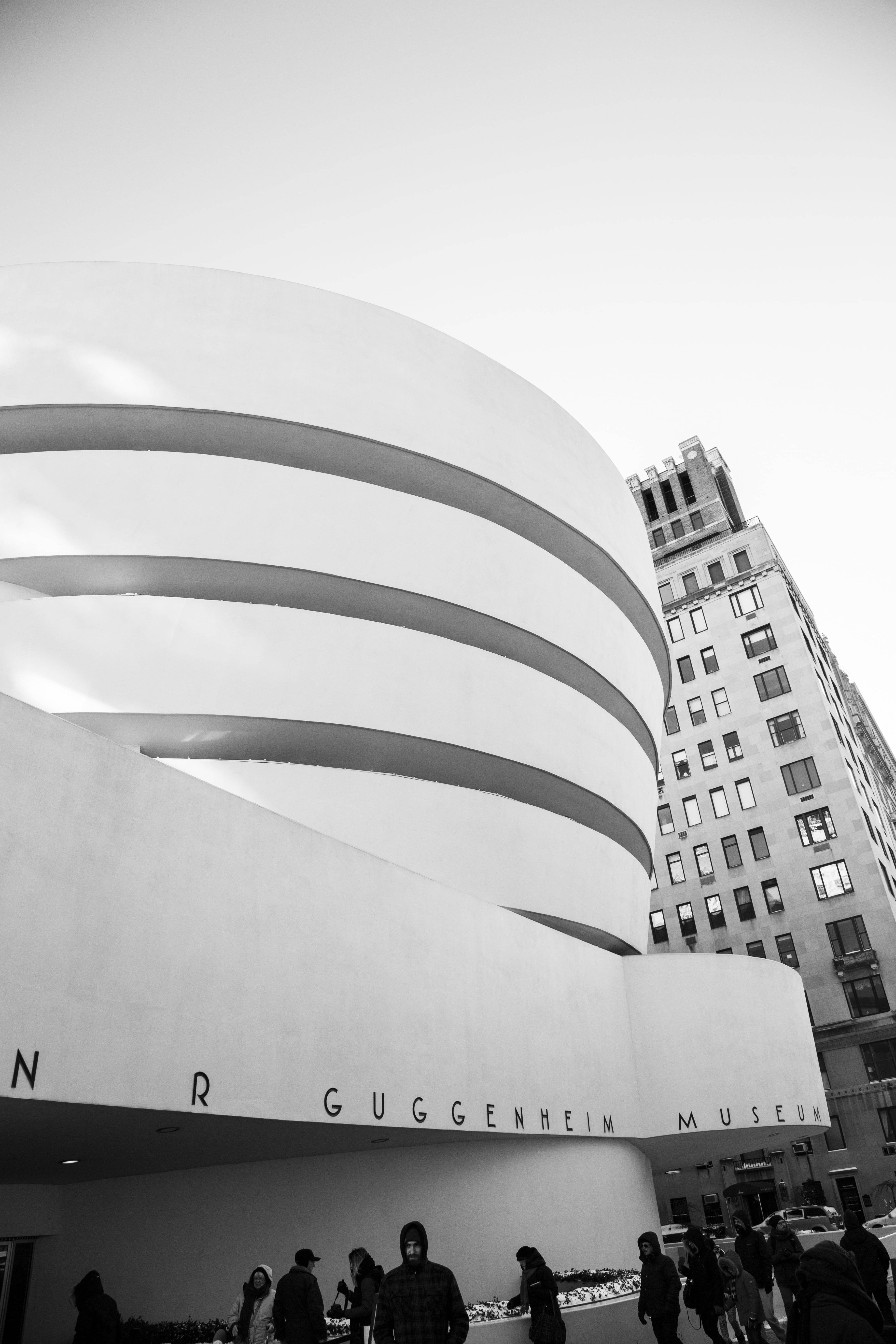 Museo Guggenheim Nueva York en blanco y negro Fondos de pantalla
