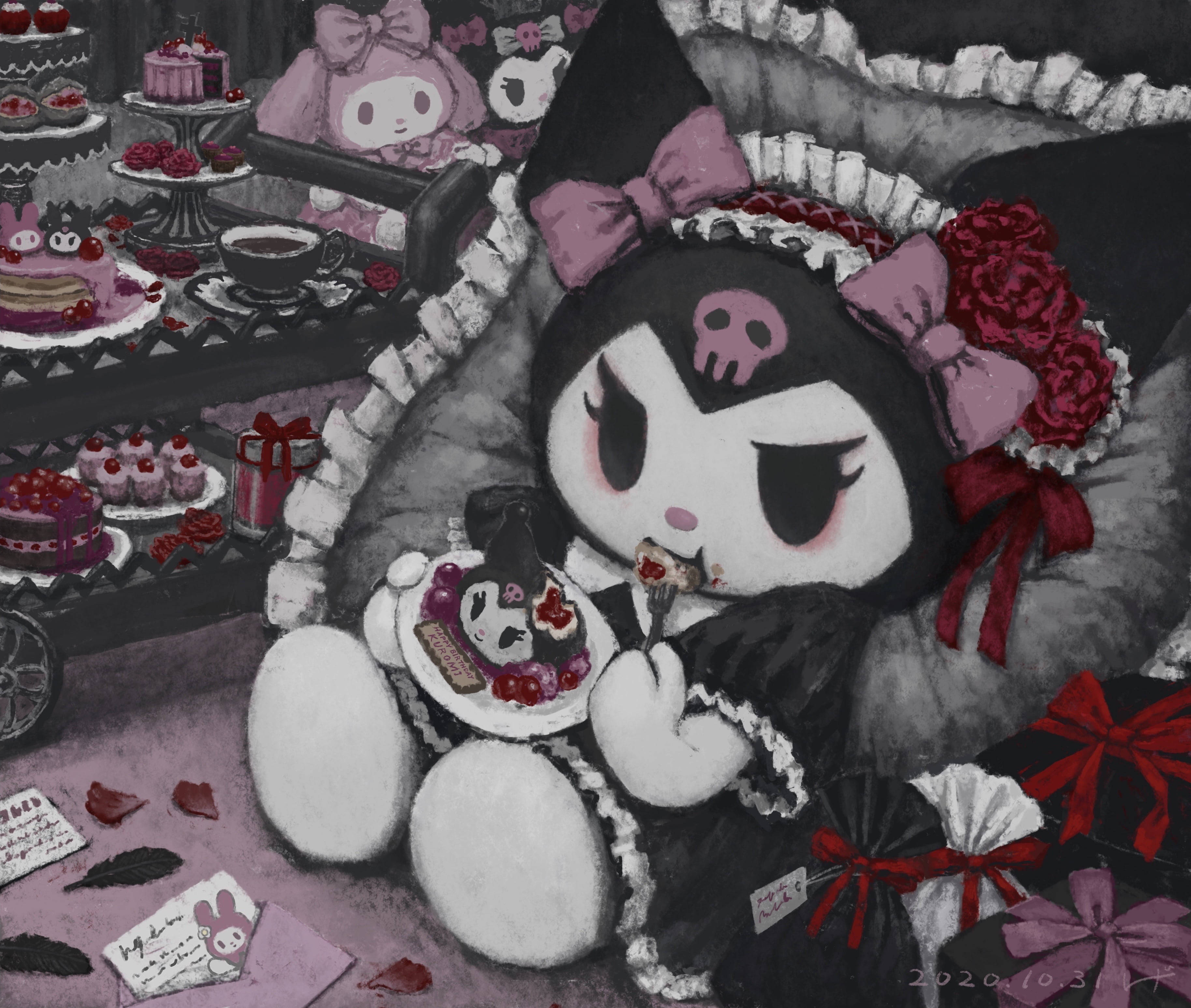My Melody Kuromi Arte Lindo Fondos de pantalla