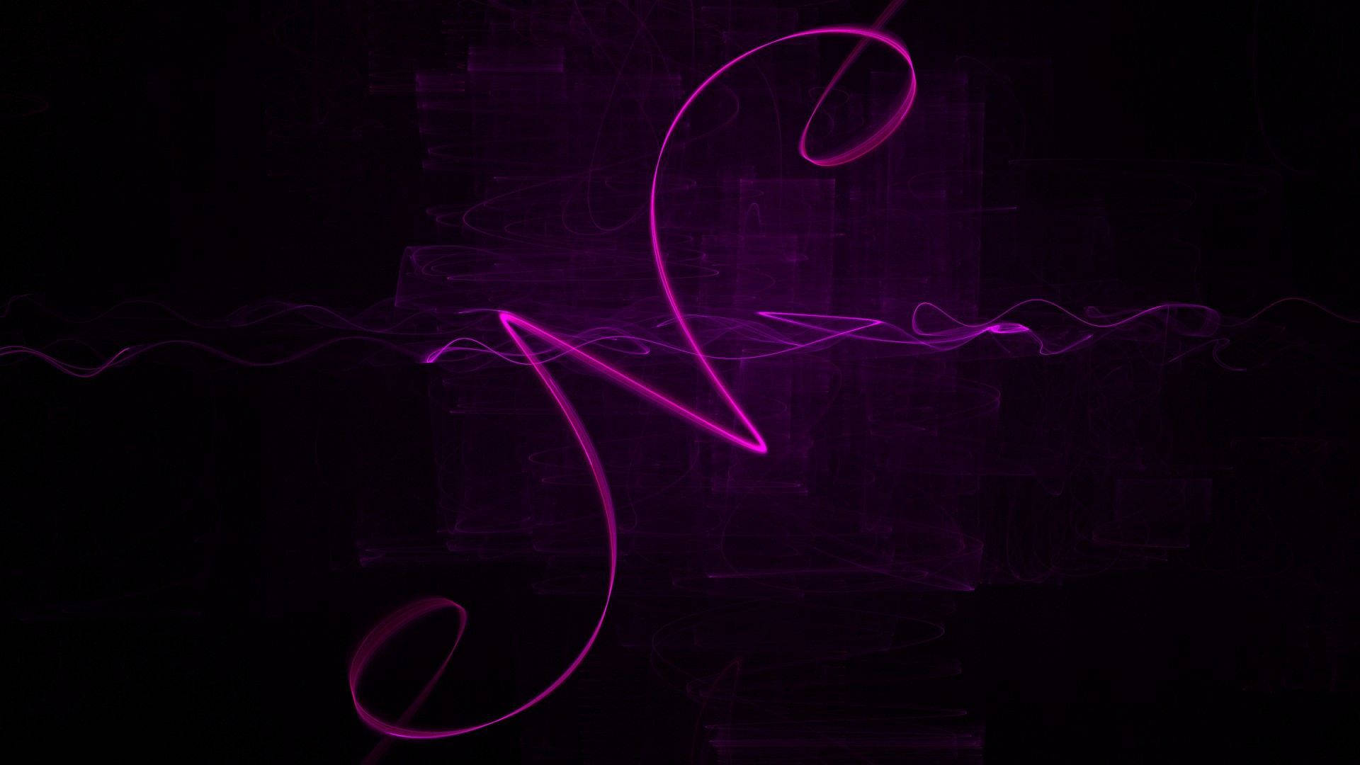 N cursiva genial en neón morado Fondos de pantalla