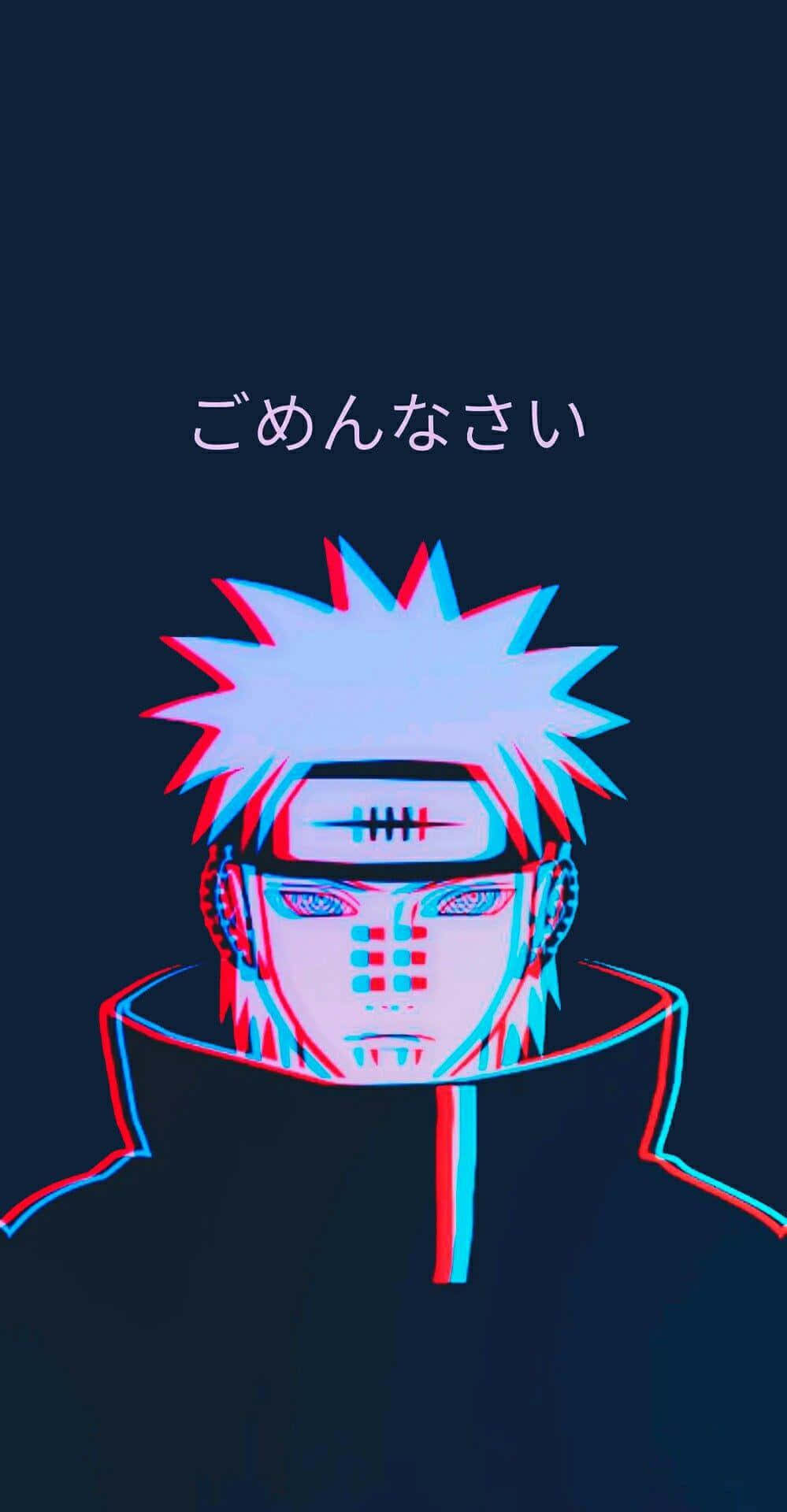 Nagato con glitch de Naruto para teléfono aesthetic Fondos de pantalla