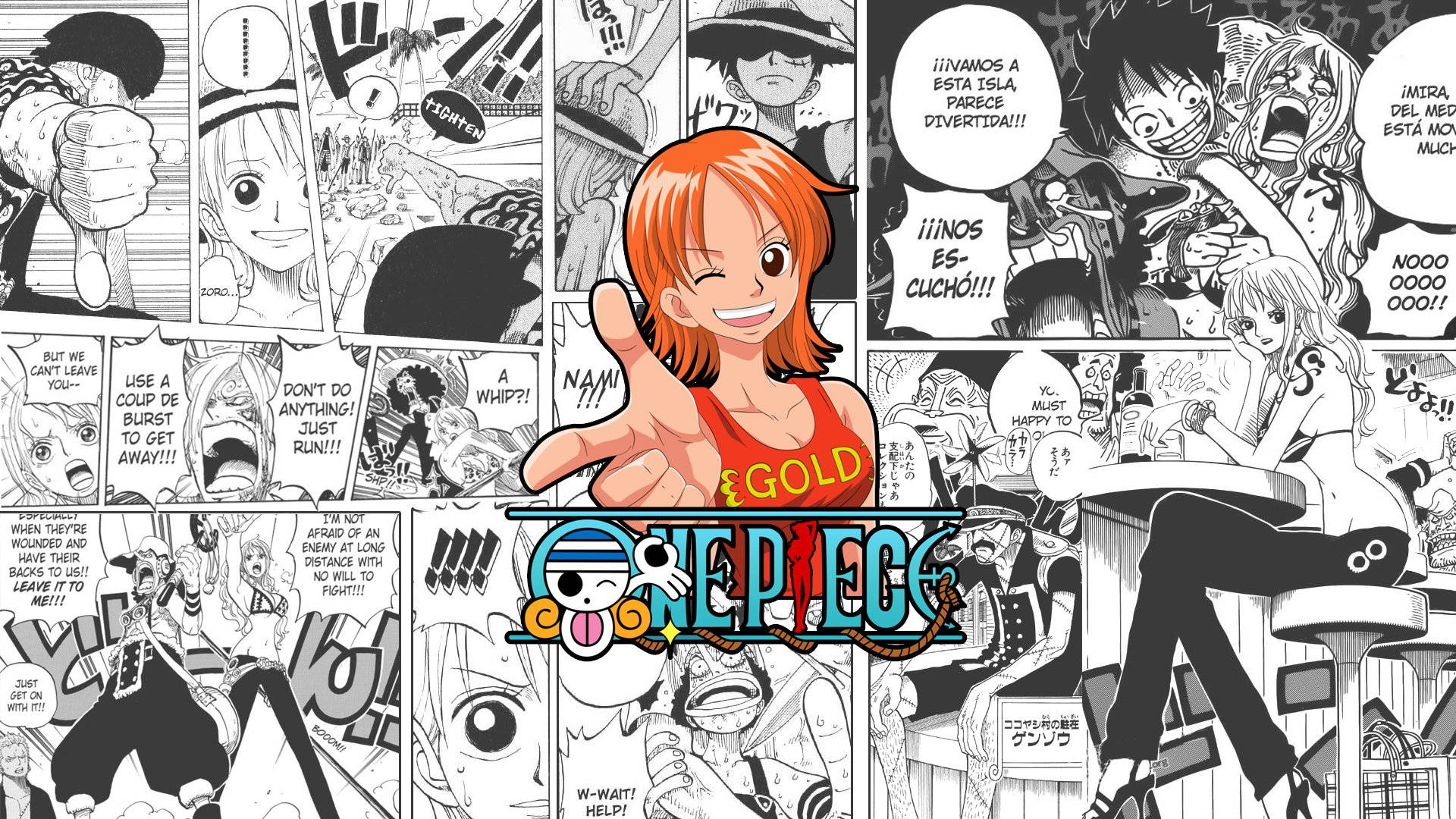 Nami la Gata Ladrona en Panel de Manga Fondos de pantalla