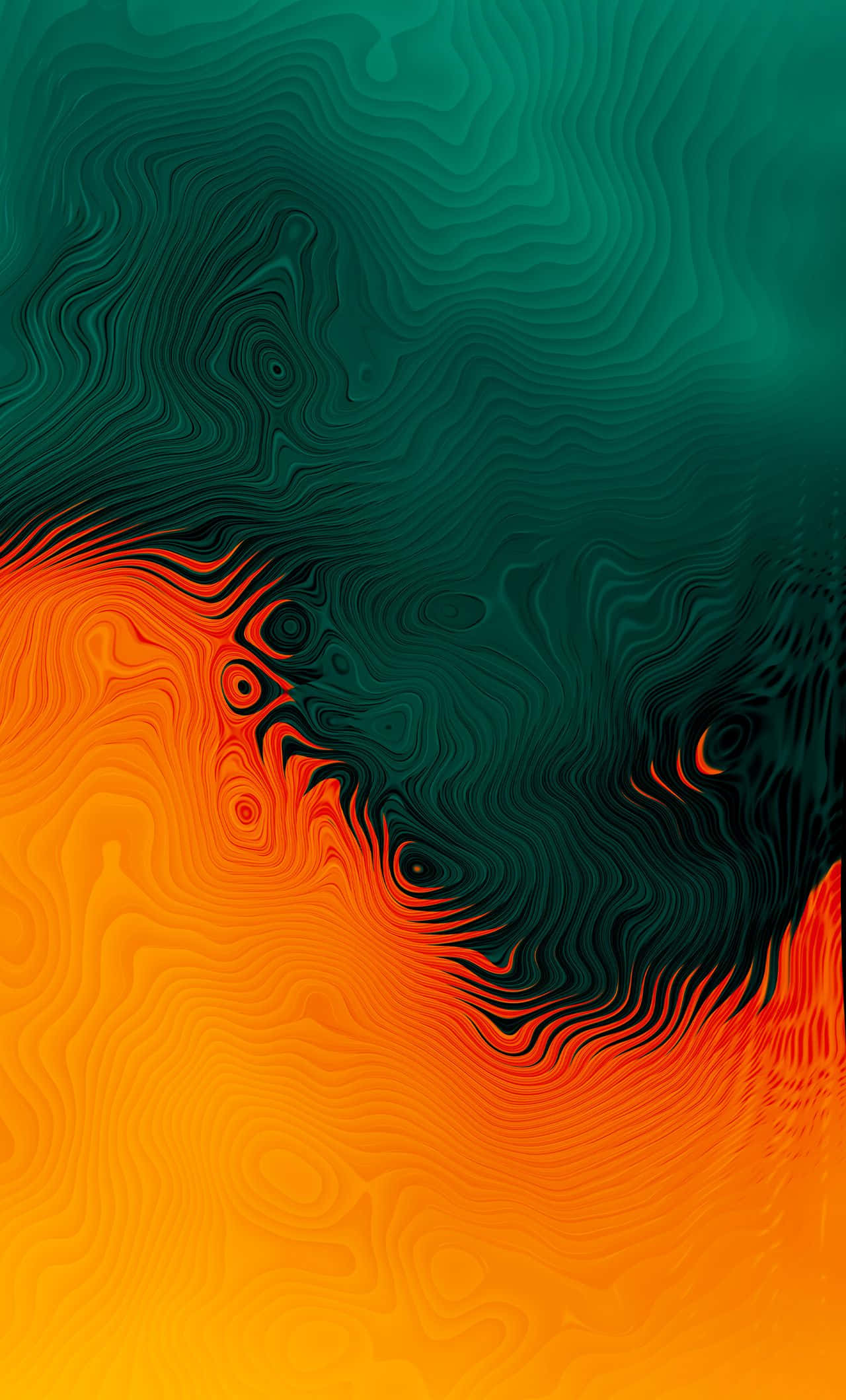 Naranja y verde azulado en diseño borroso Fondos de pantalla