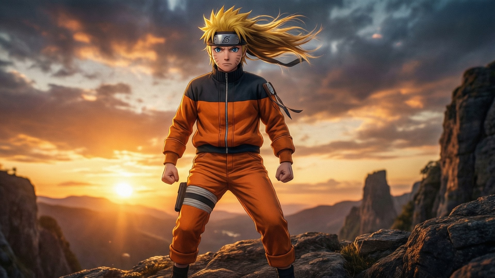 Naruto al atardecer Fondos de pantalla