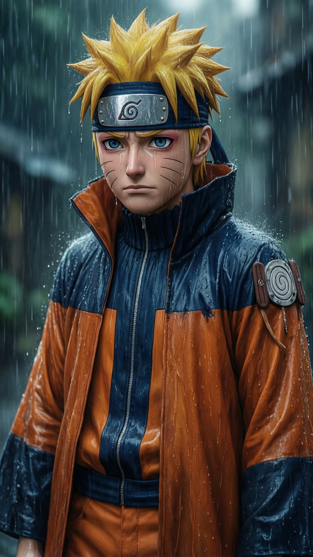 Naruto bajo la lluvia Fondos de pantalla