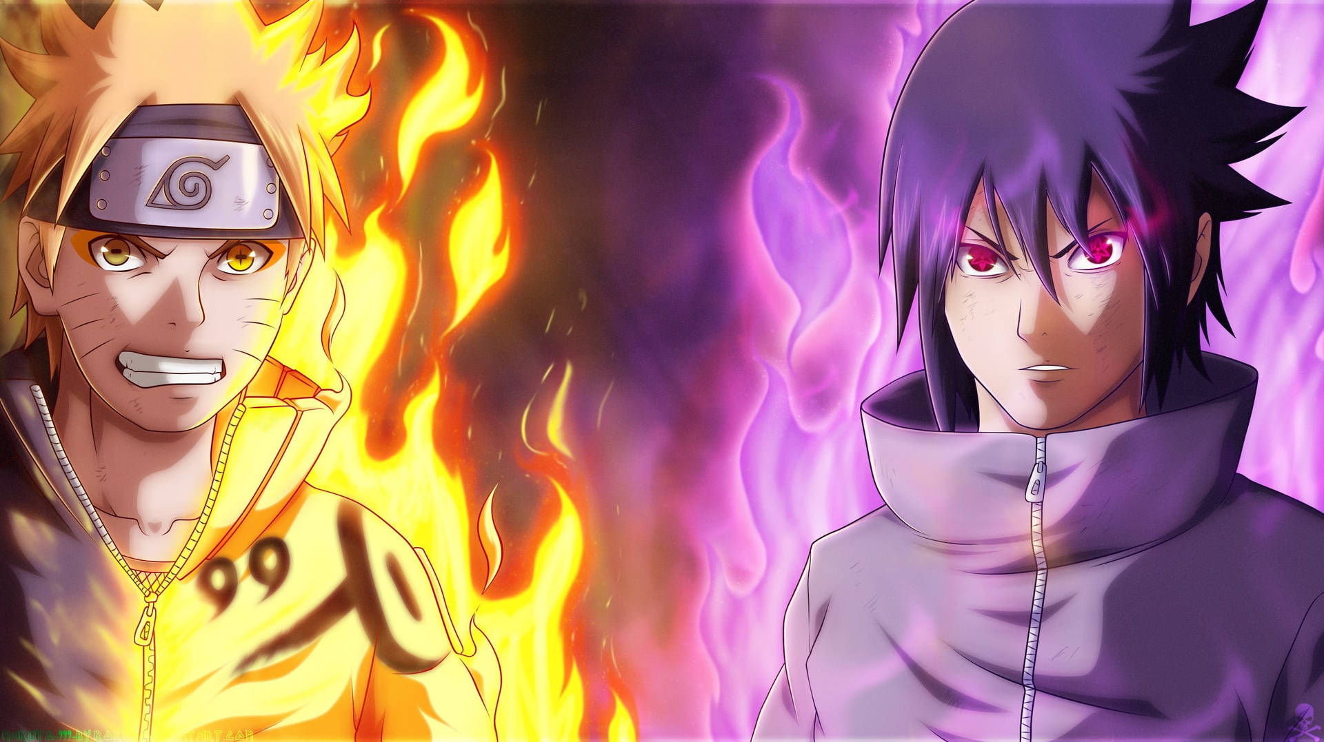 Naruto en Vivo Chakra de Sasuke