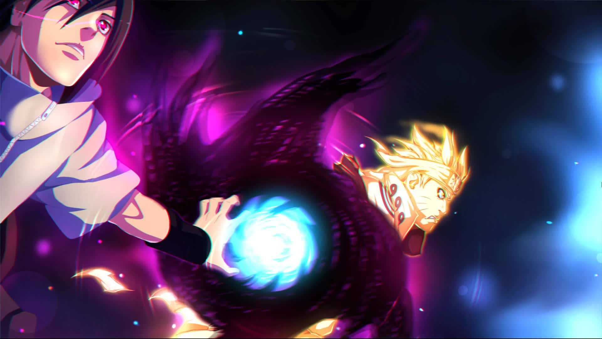 Naruto en Vivo: Sasuke Cargando Chakra Fondos de pantalla
