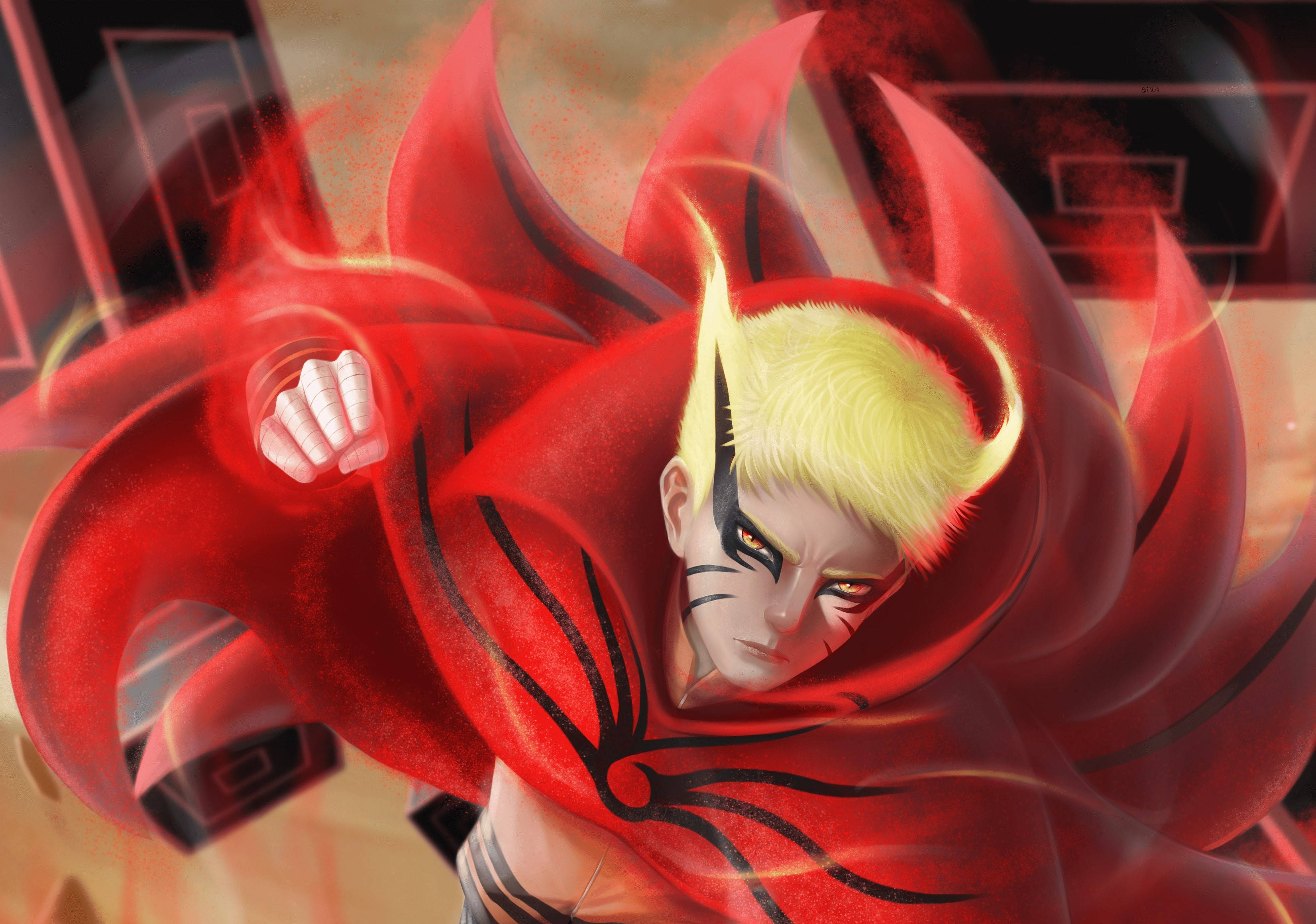 Naruto Modo Barión Puñetazo Fondos de pantalla