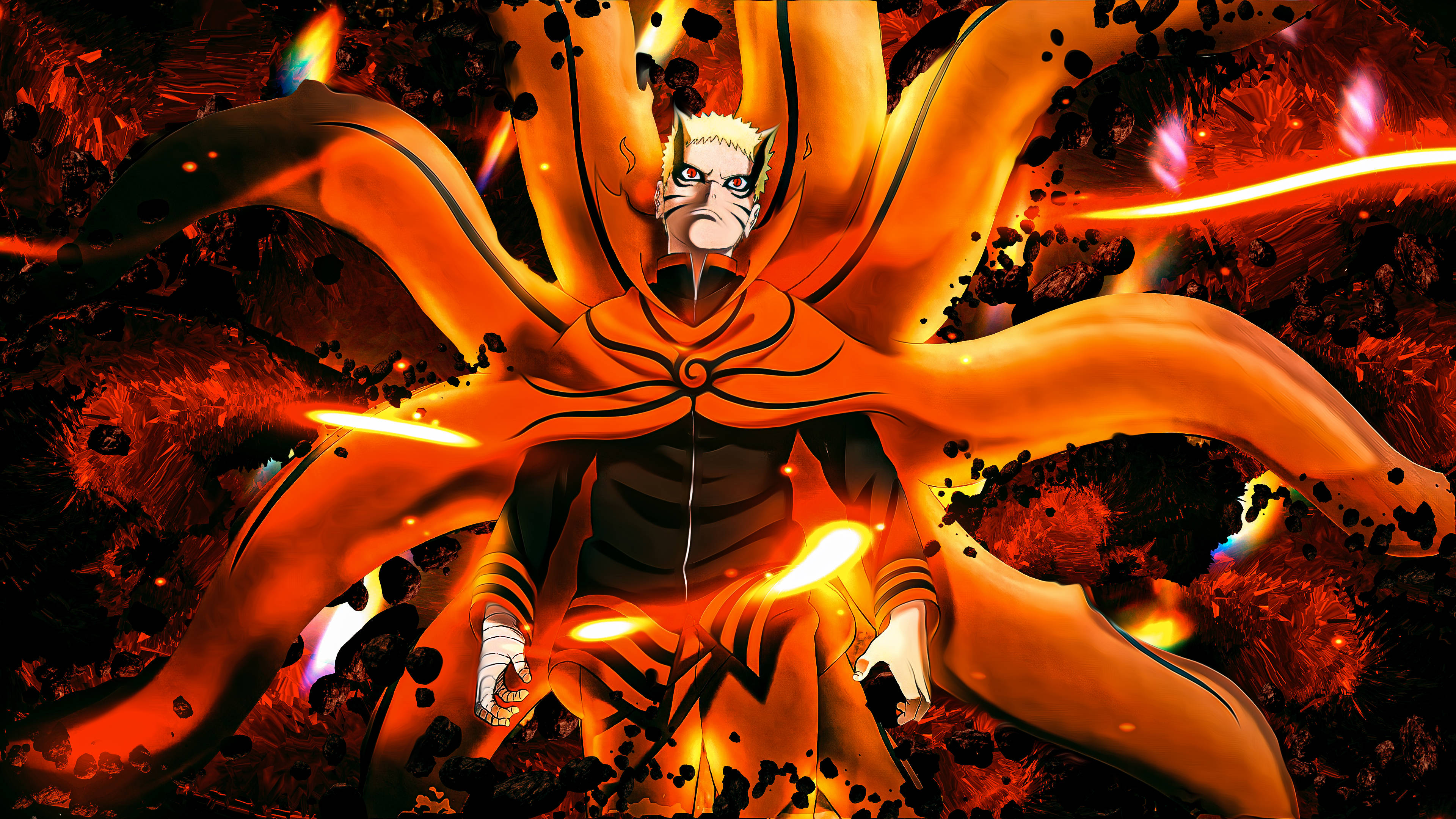 Naruto Modo Barión Luces Arcoíris Fondos de pantalla