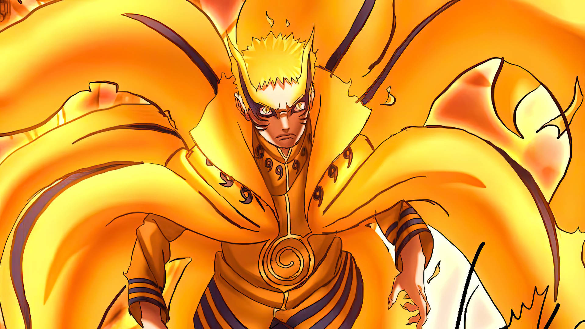 Naruto Modo Barión Arte Naranja Fondos de pantalla