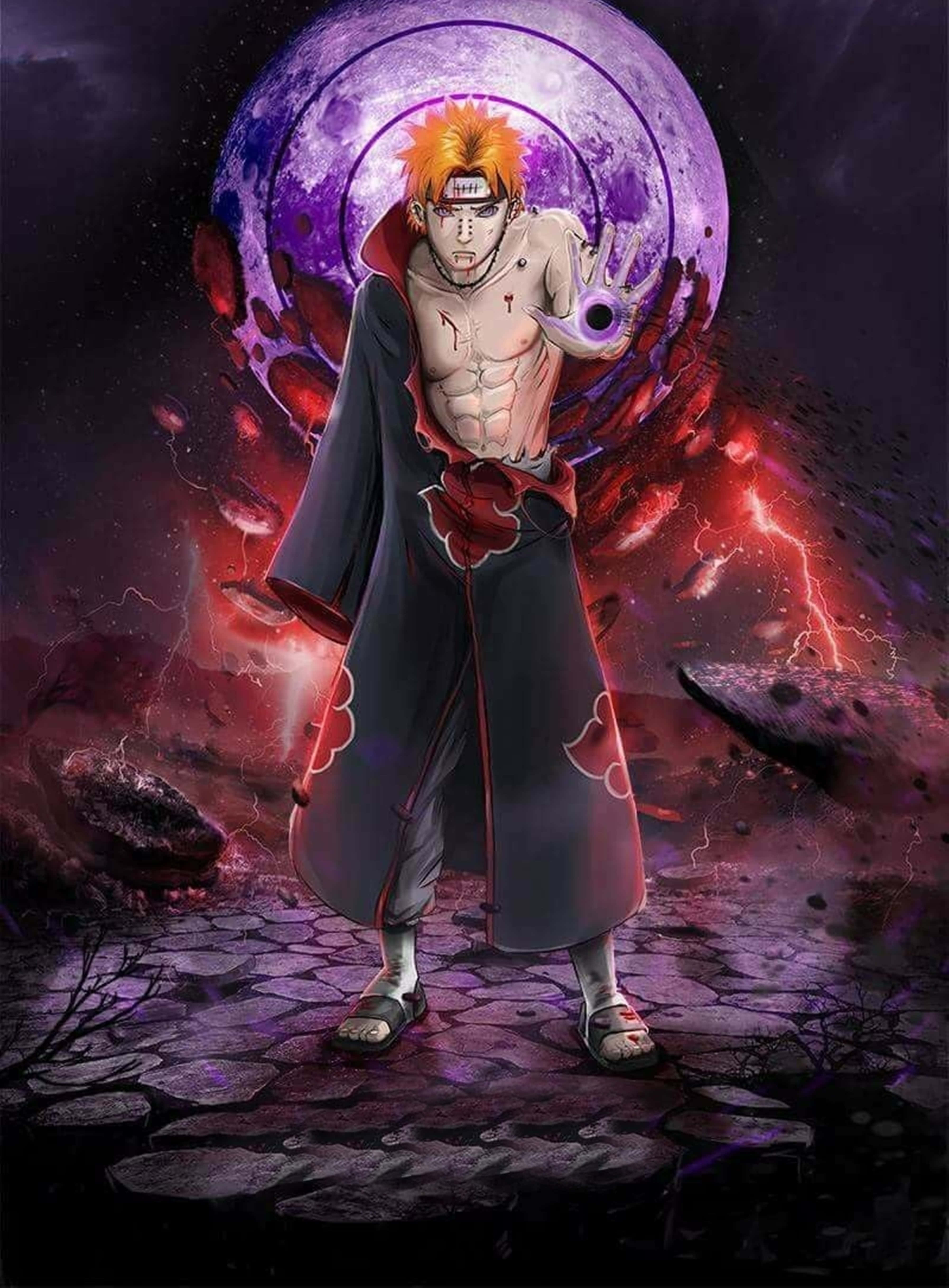Naruto Pain Transformándose 4K Fondos de pantalla