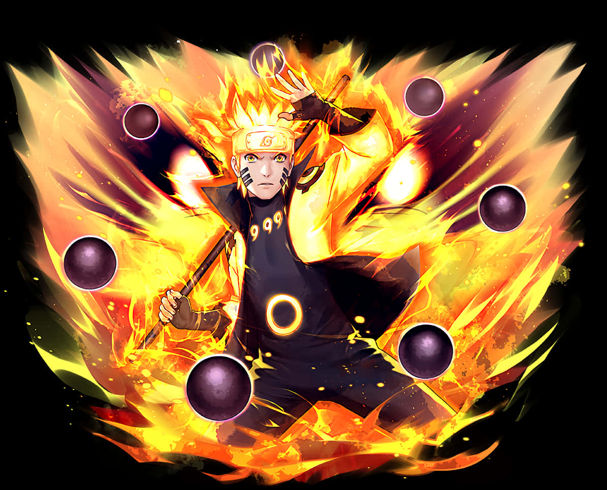 Naruto Sabio de los Seis Caminos con Poder Ardiente Otorgado Fondo de Pantalla Fondos de pantalla