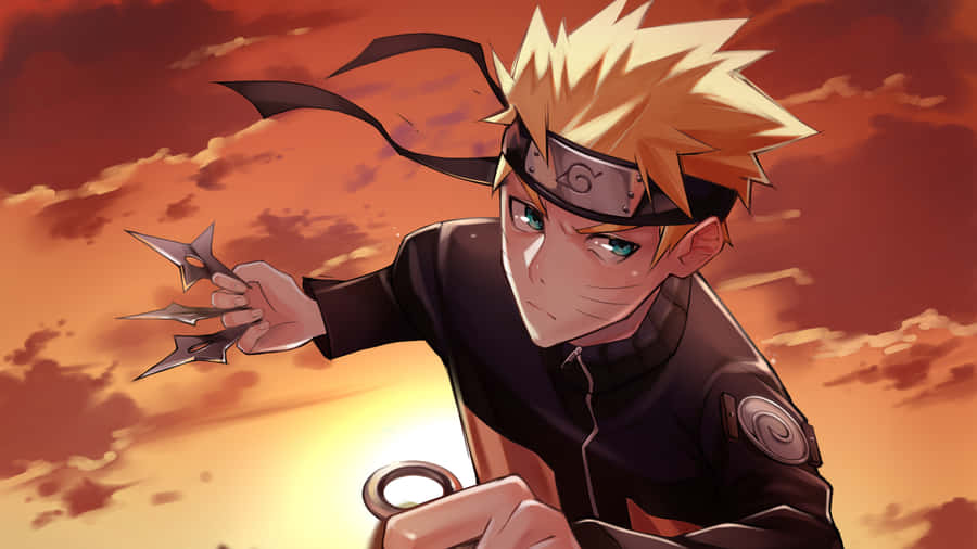 Naruto Uzumaki desatado en un colorido fondo de pantalla 4K. Fondos de pantalla