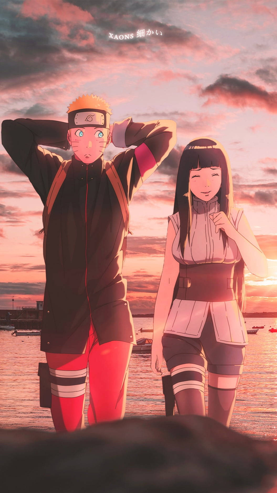 Naruto y Hinata en movimiento romántico Fondos de pantalla