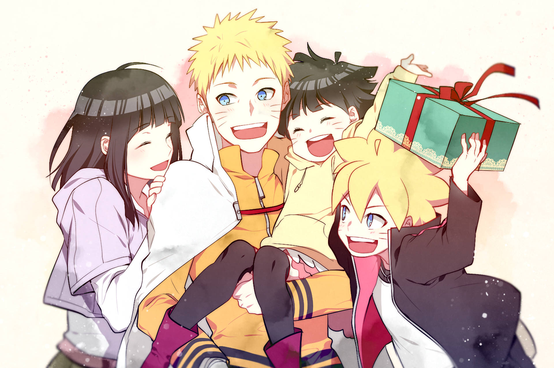 Naruto y Hinata Familia Feliz Fondos de pantalla