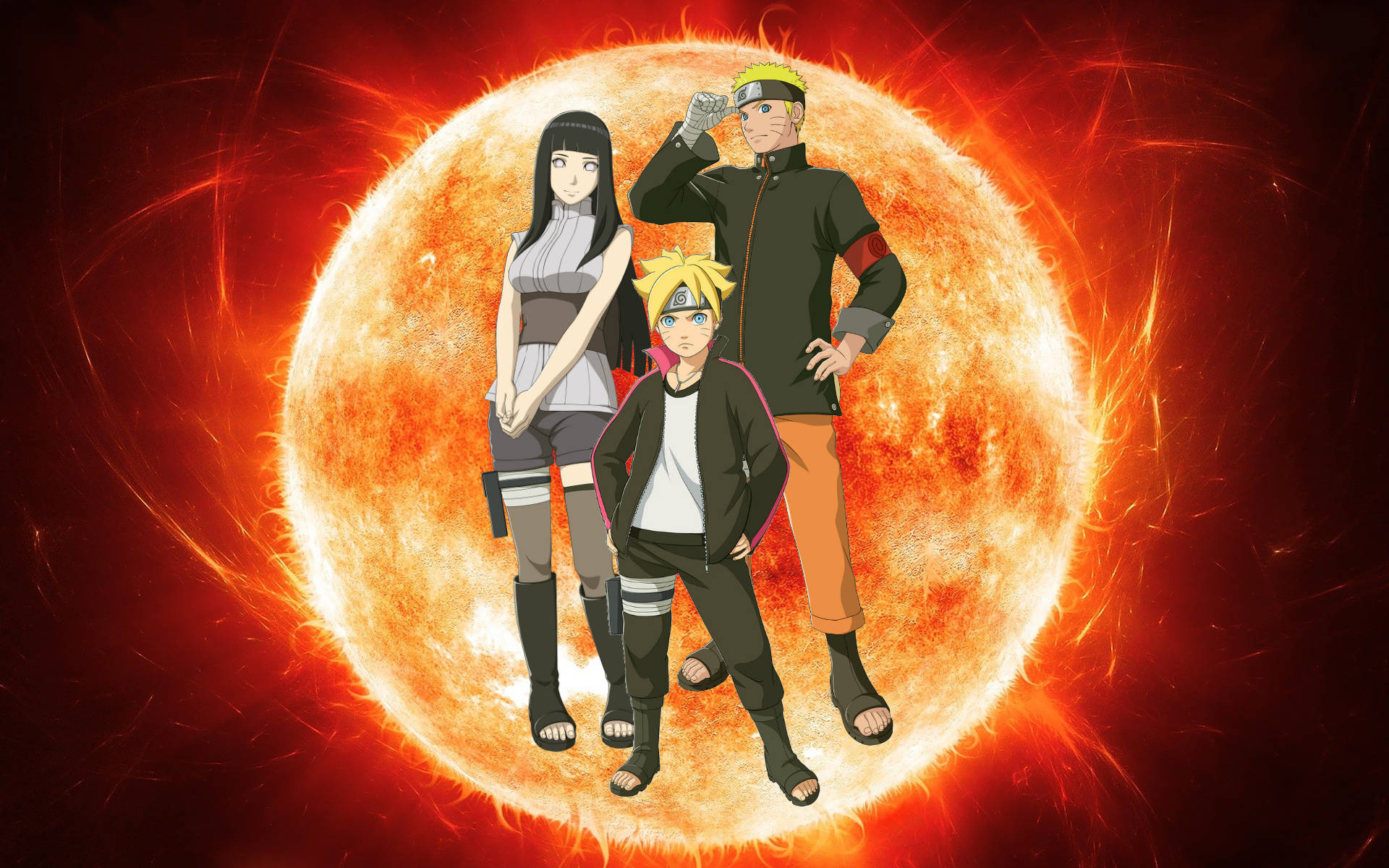 Naruto y Hinata con Boruto Fondos de pantalla