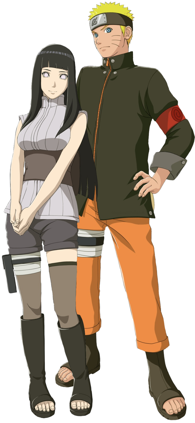 Naruto y Hinata de pie lado a lado Fondos de pantalla