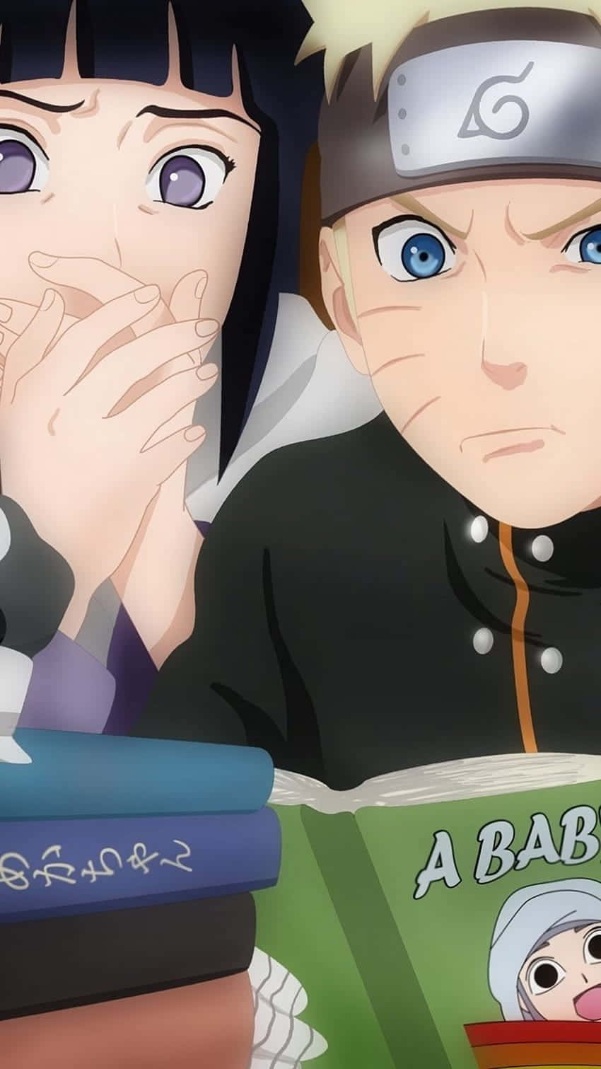 Naruto y Hinata leyendo un libro juntos Fondos de pantalla