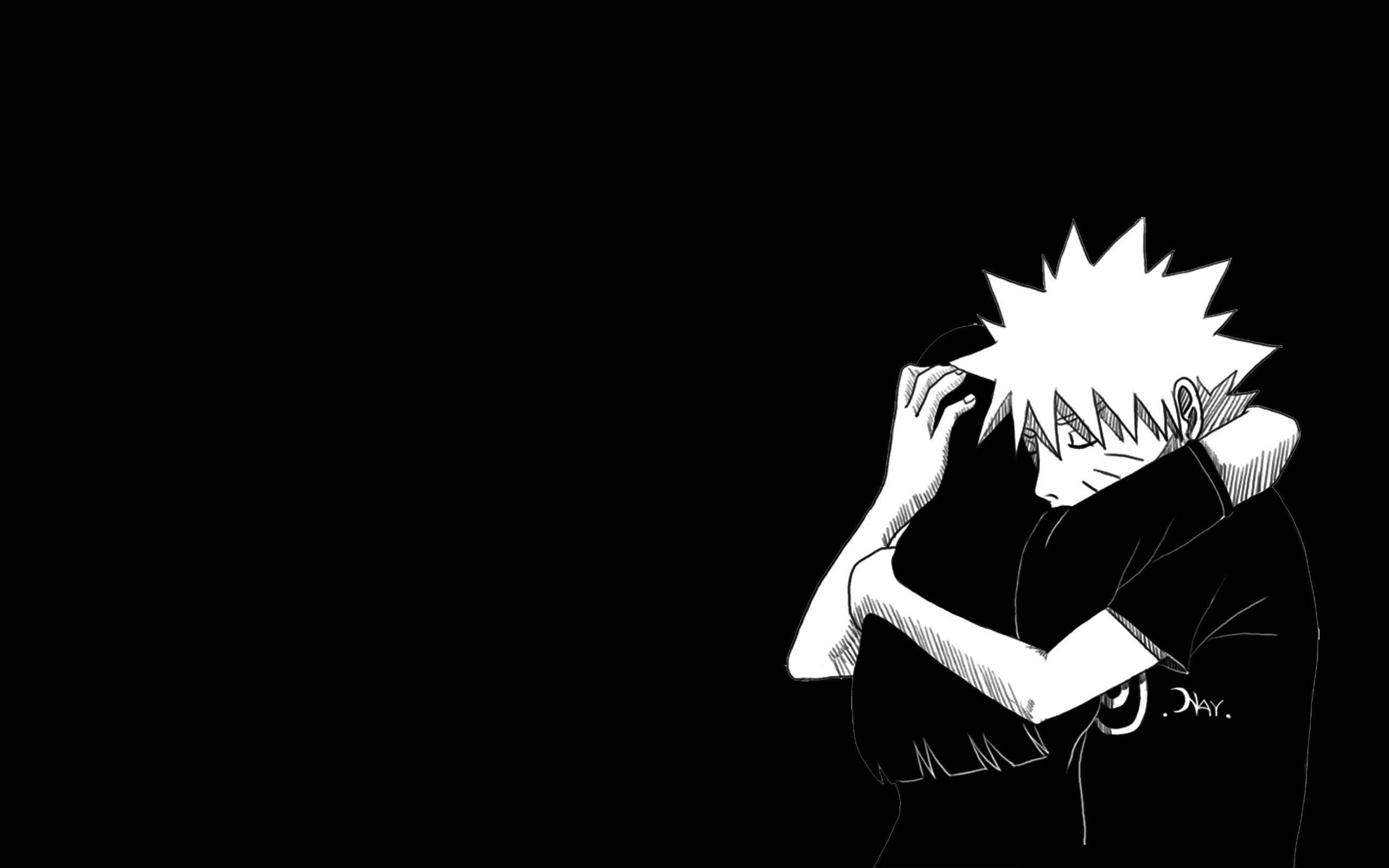 Naruto y Hinata en blanco y negro Fondos de pantalla