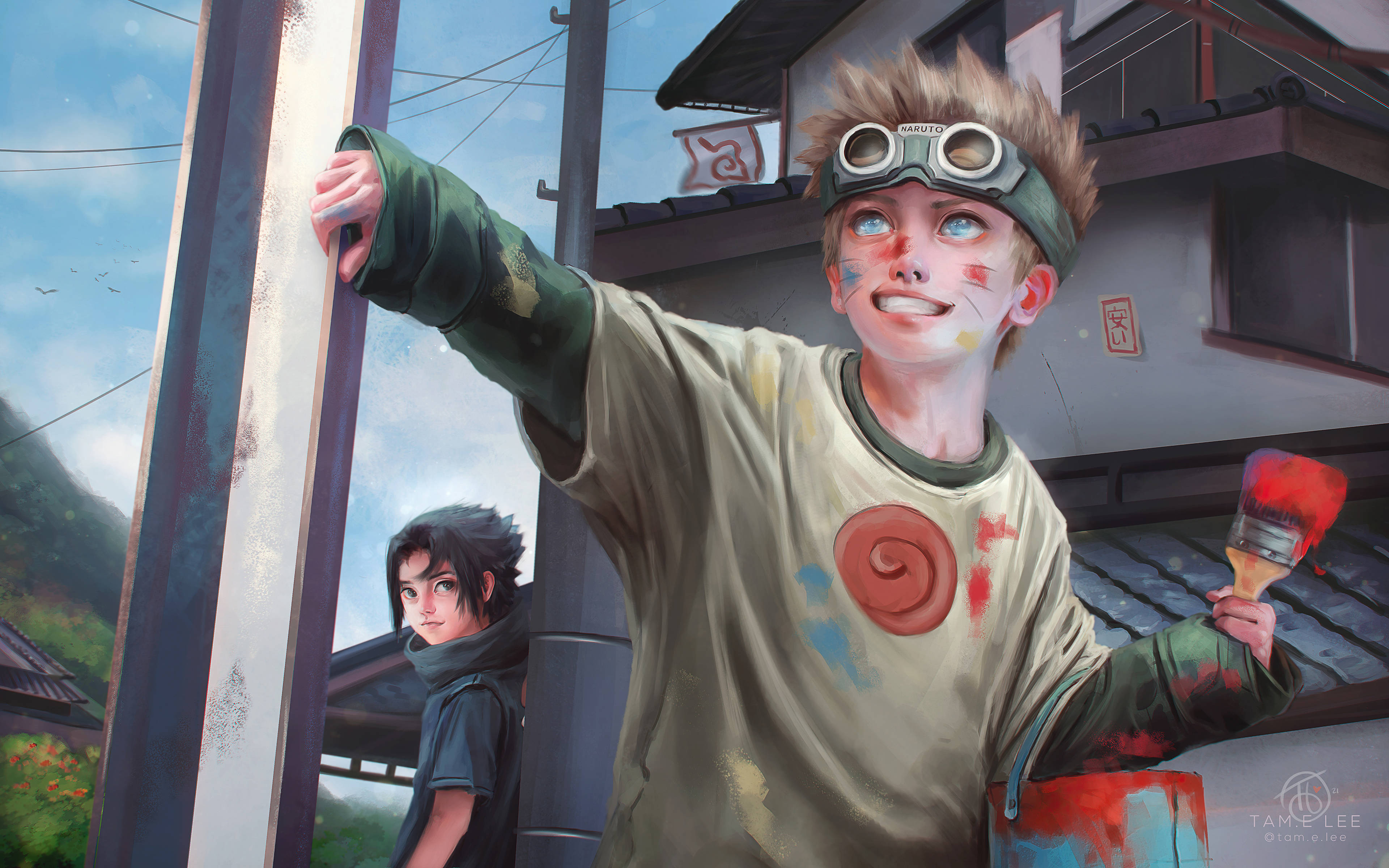 Naruto y Sasuke Amigos de la Infancia Fondos de pantalla