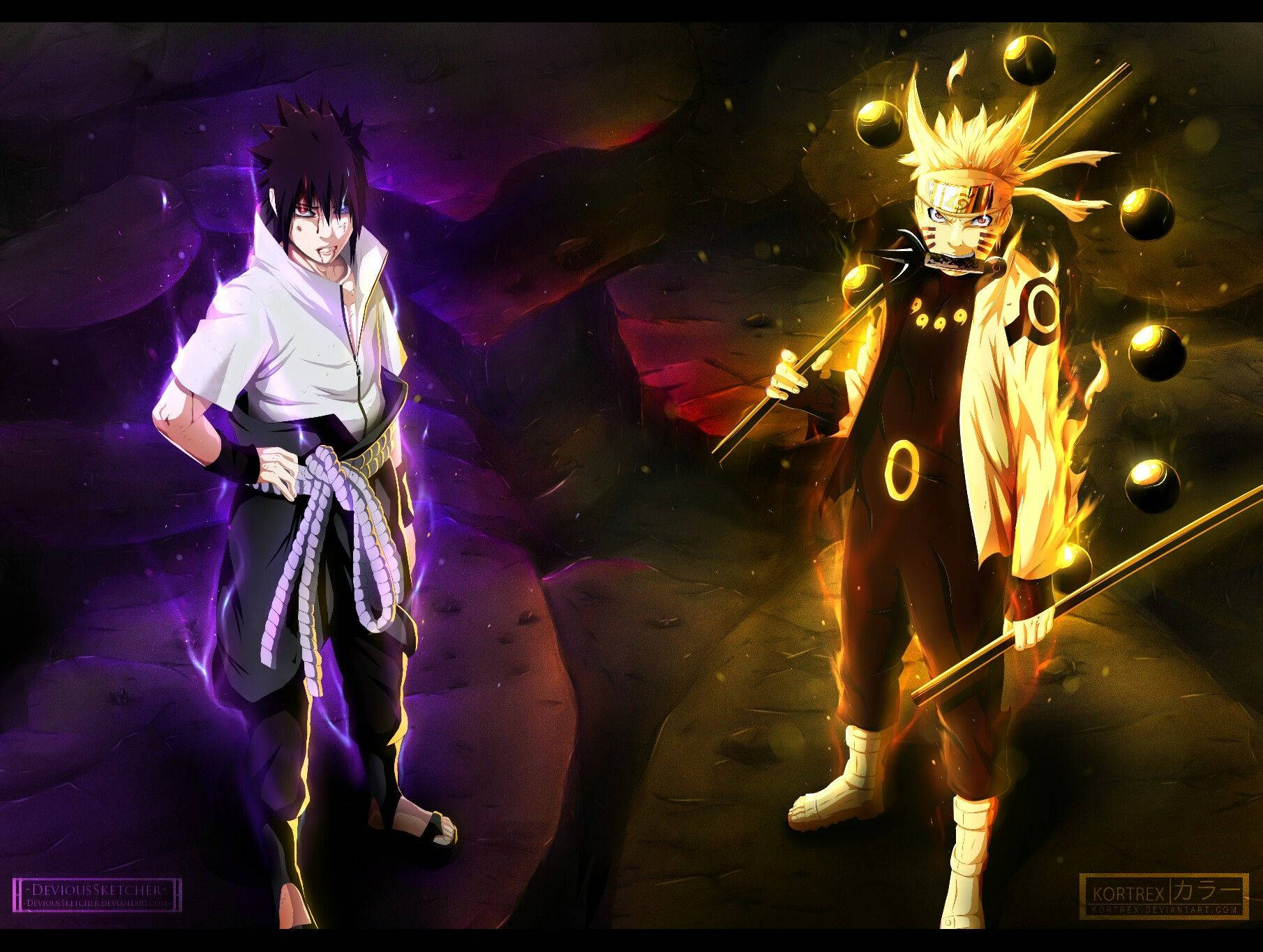 Naruto y Sasuke contra Madara Fondos de pantalla