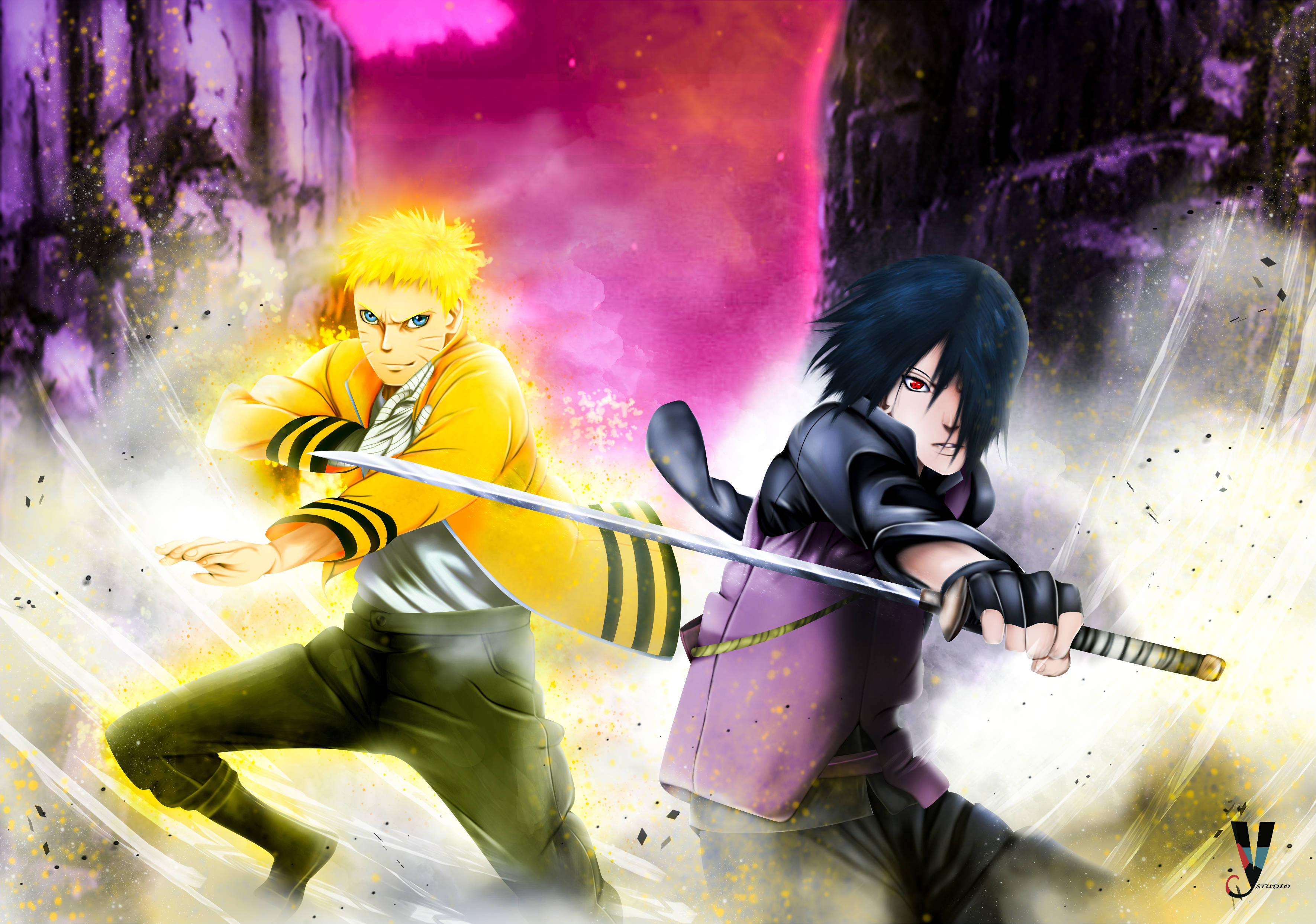 Naruto y Sasuke en Boruto Fondos de pantalla
