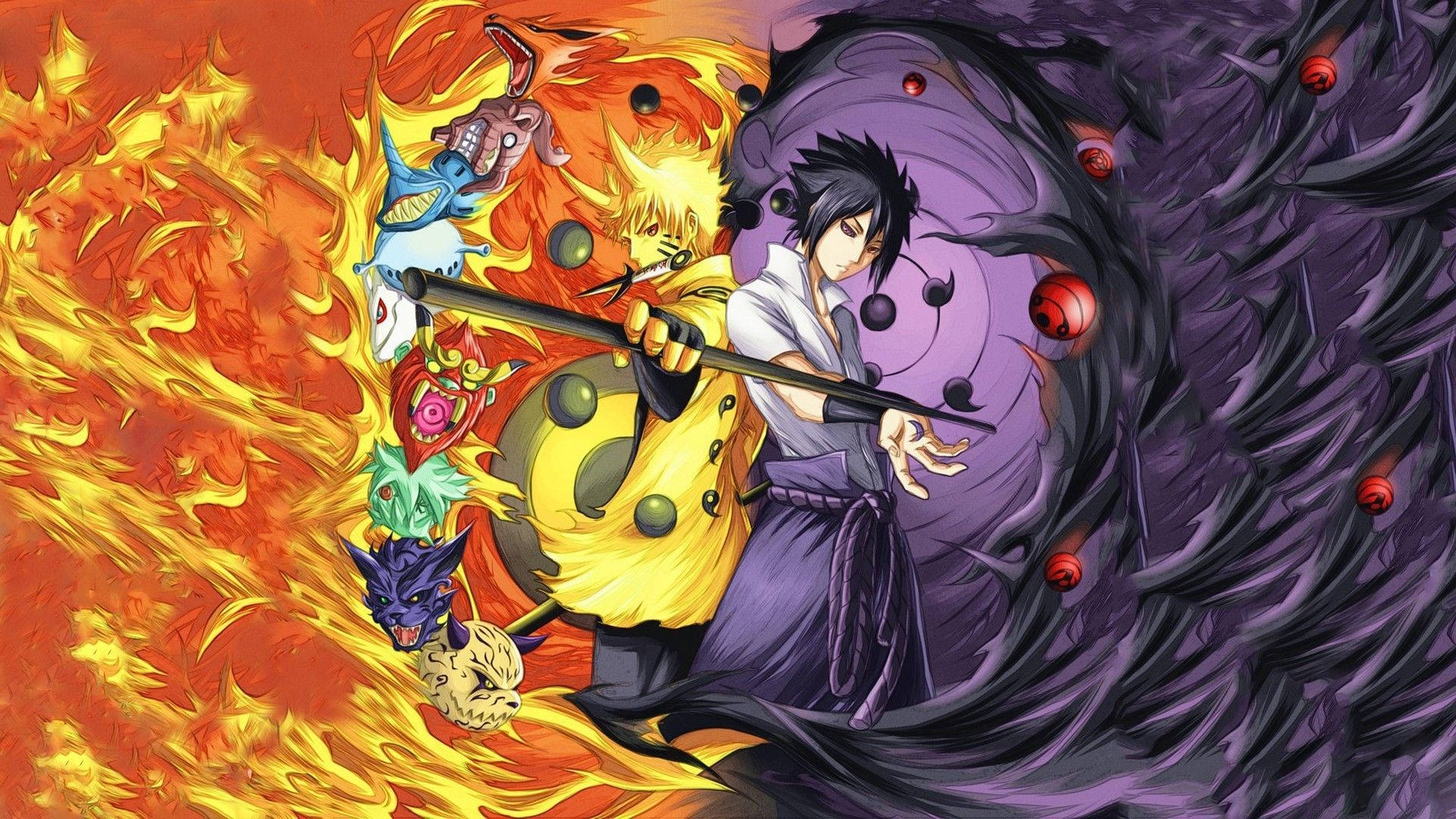 Naruto y Sasuke Modo Rikudou Sennin Fondos de pantalla