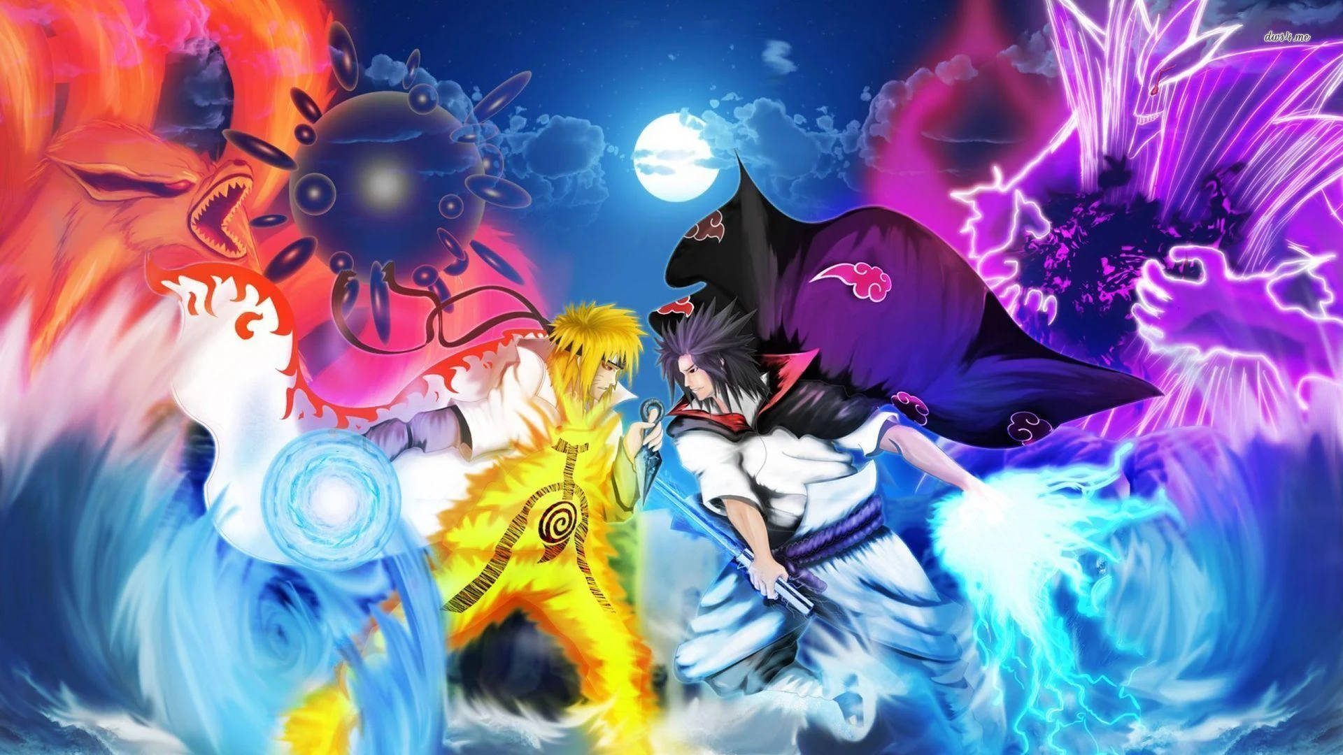 Naruto y Sasuke sobrepoderados Fondos de pantalla
