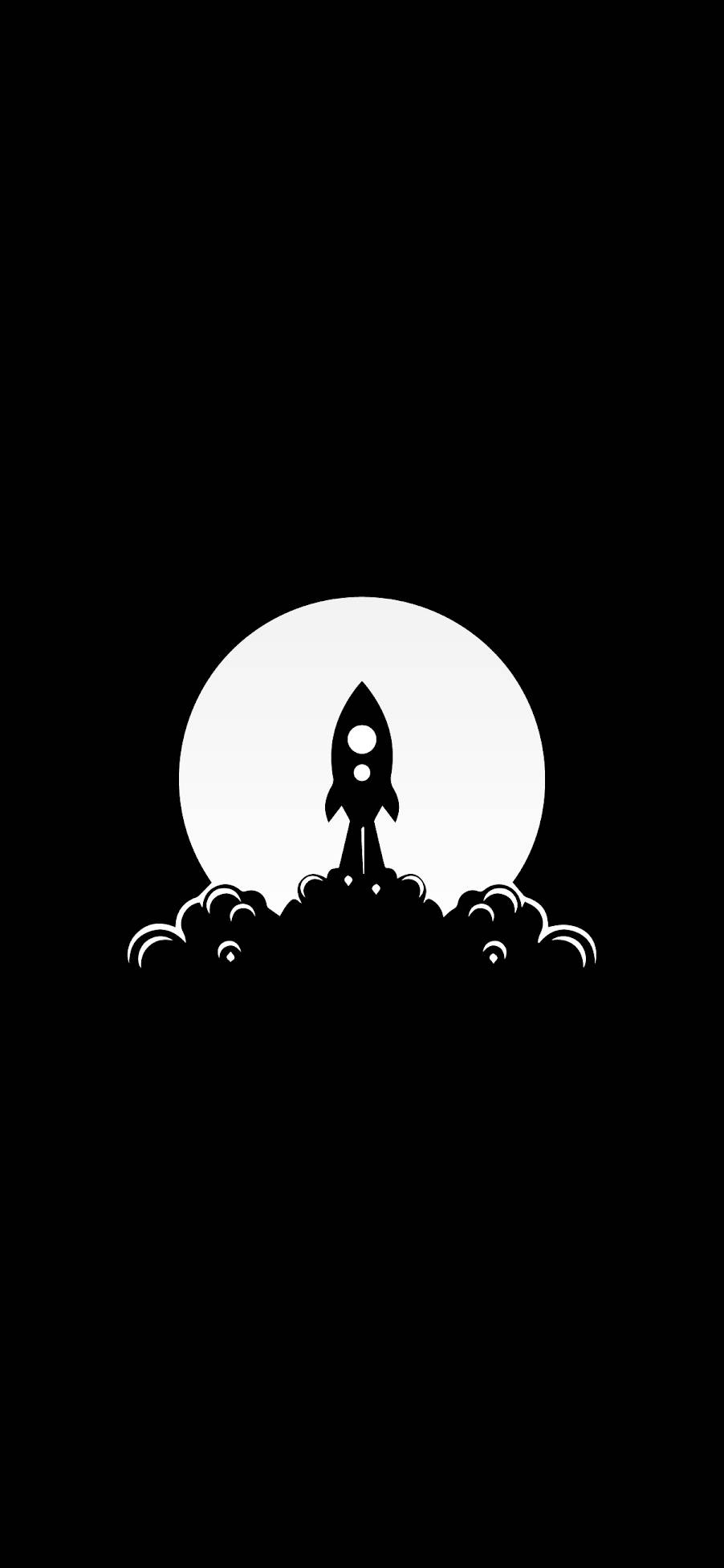 Nave Espacial Negra Minimalista Fondos de pantalla