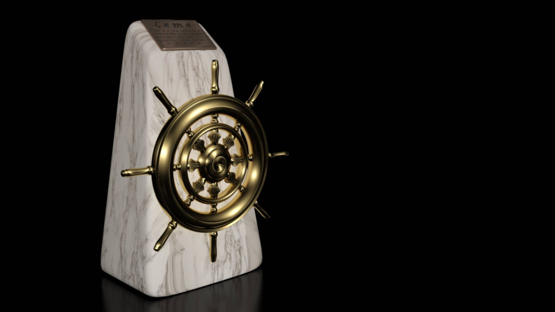 Navega el Océano con un Timón de Barco 3D Fondos de pantalla