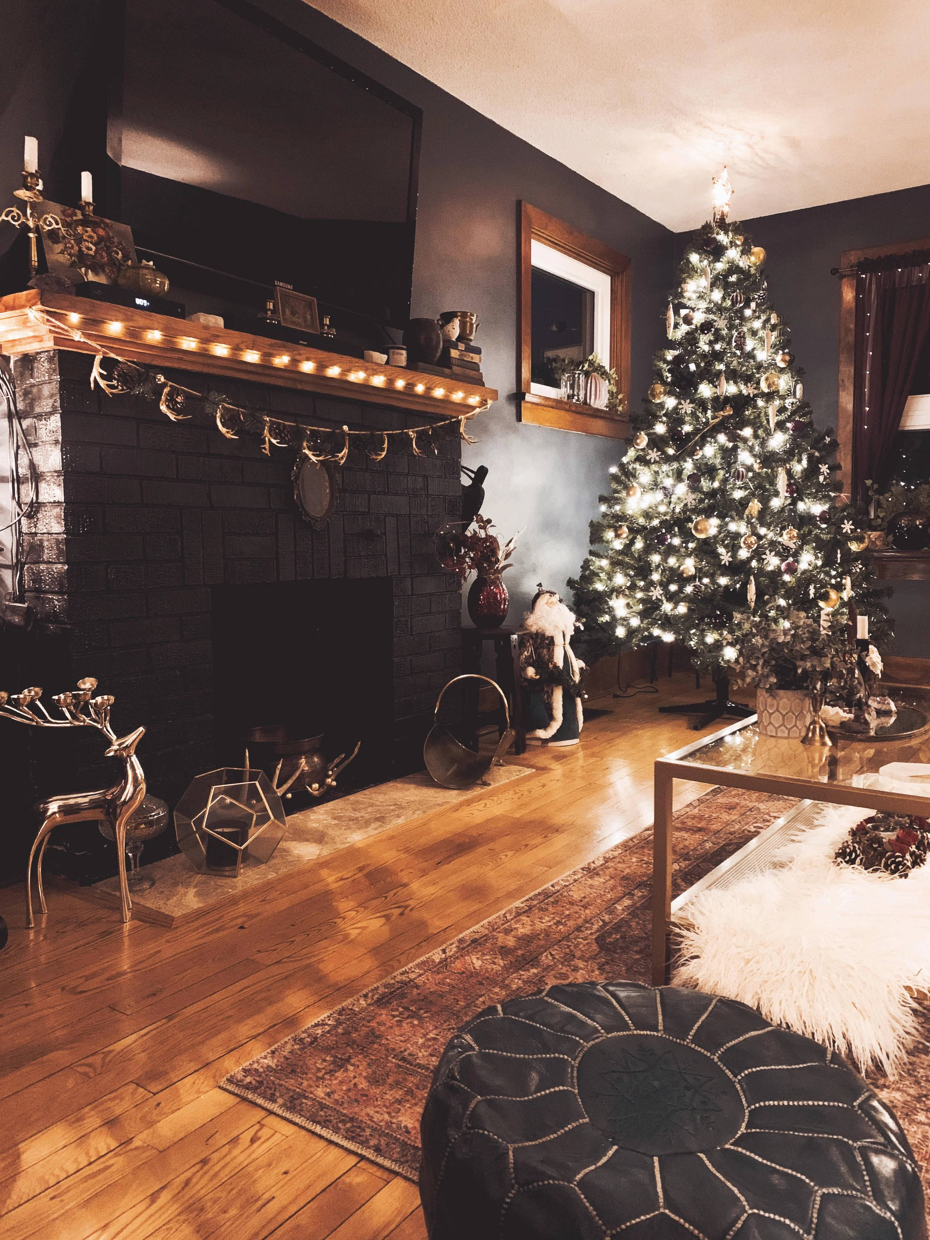 Navidad acogedora en negro Fondos de pantalla