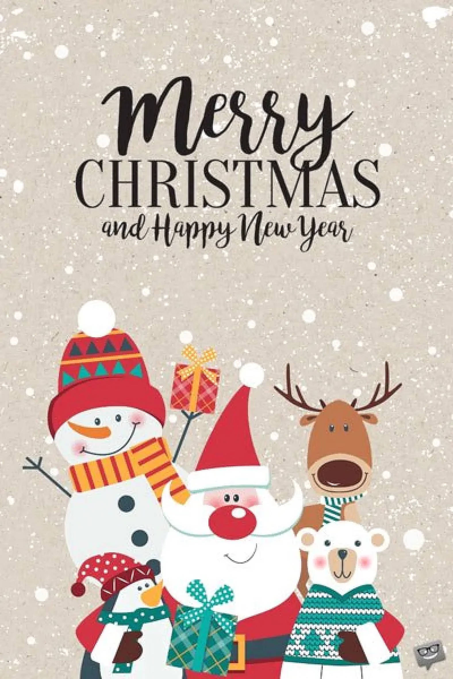 Navidad Bonita: Santa con Reno Fondos de pantalla