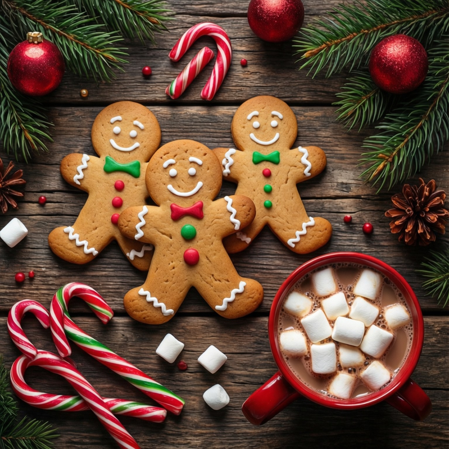 Navidad Galletas Flatlay Fondos de pantalla