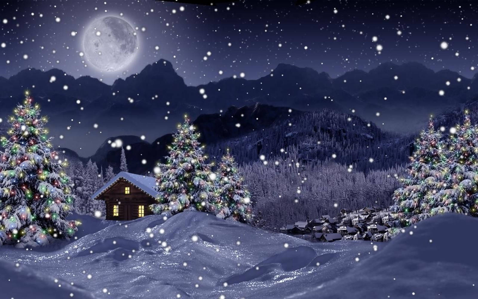 Navidad Invernal en Vivo 3D Fondos de pantalla