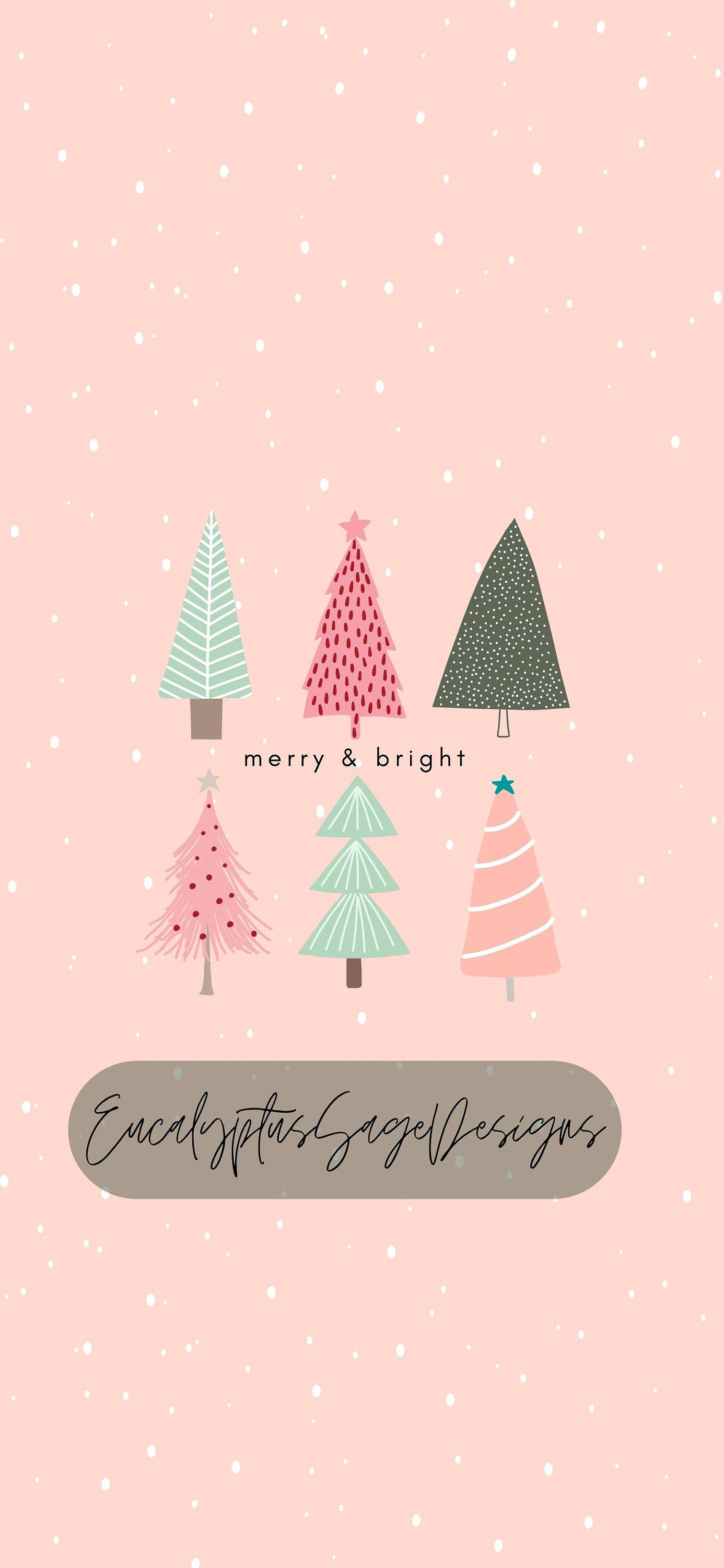 Navidad Pastel Preppy Fondos de pantalla